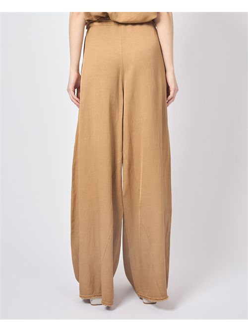 Manila Grace Women's Palazzo Pants in Linen MANILA GRACE | P014RUMA635